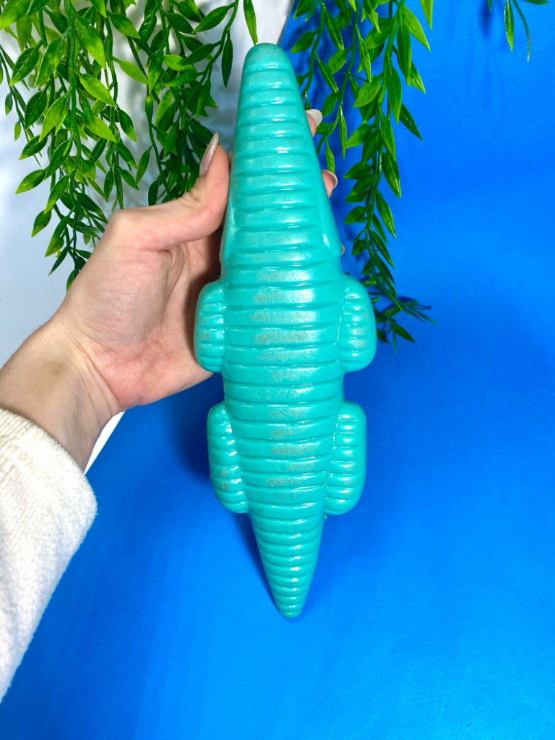 Детская игрушка "Крокодил". Твердый пластмасс. Винтаж, СССР. Картинка 2